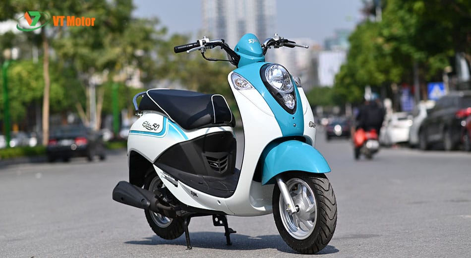 XE GA SYM ELITE 50CC XANH TRẮNG