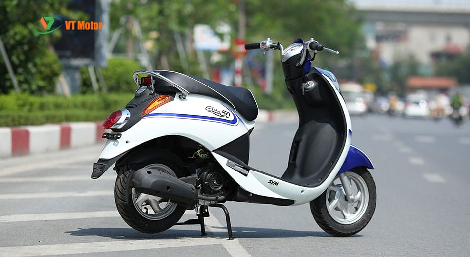 XE GA SYM ELITE 50CC XANH TRẮNG