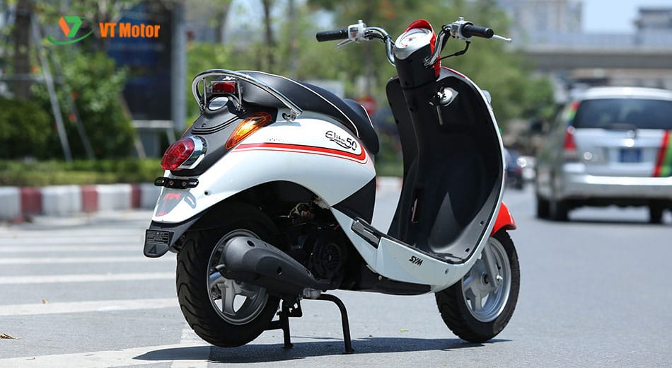 XE GA SYM ELITE 50CC XANH TRẮNG