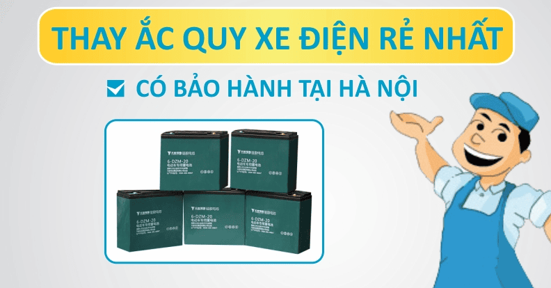 Bảng giá niêm yết dịch vụ thay ắc quy xe điện giá rẻ tại nhà - Alo là đến